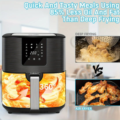 Air Fryer, Adjustable Temperature, 8 Presets