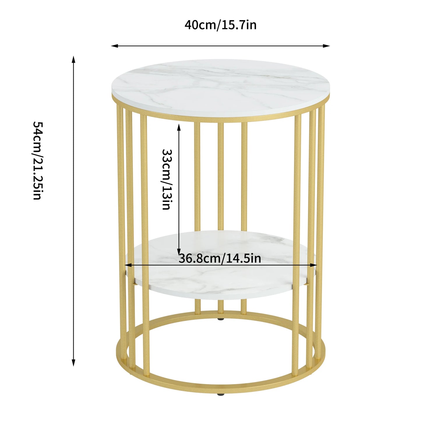 Side Table, Metal Frame