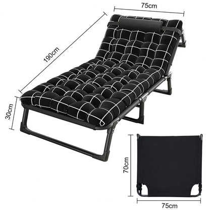 Folding Chaise with Pillow Camping Cot