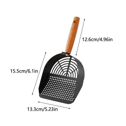 Steel Cat Litter Scoop Long Handle