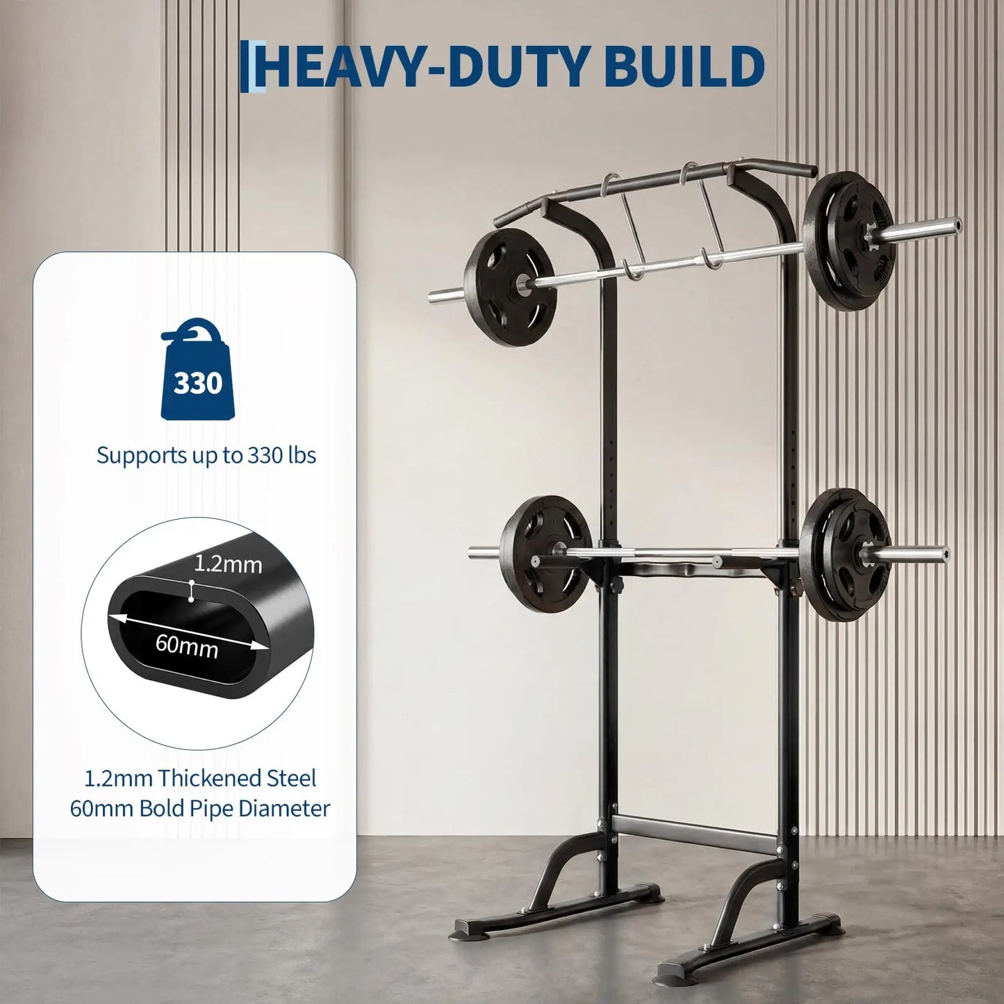 Power Tower Dip Station With Pull Up