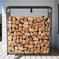 70" Outdoor Metal Firewood Rack