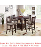 Counter Height Dining Set, Round Table with 4 Side Chairs