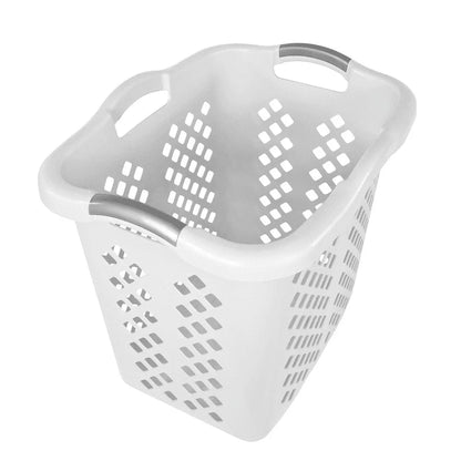 Plastic Laundry Basket with 4 Handles Breathable,Durable, & Versatile