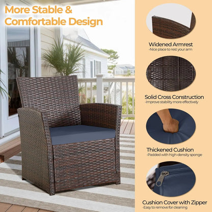 Patio Furniture Sofa Set, Rattan