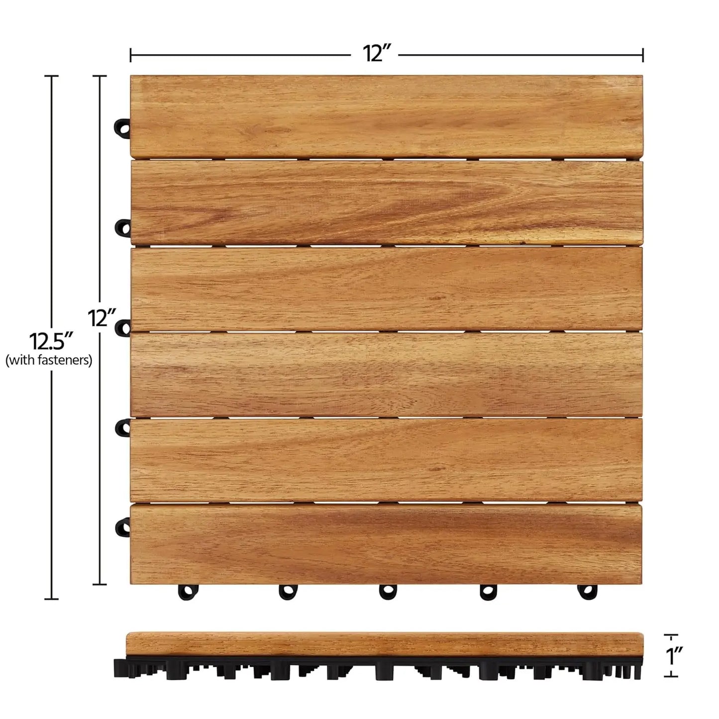 Wood Interlocking Flooring Tiles