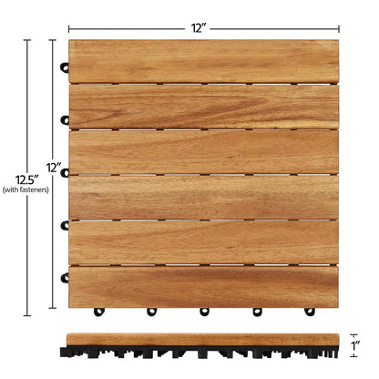 Wood Interlocking Flooring Tiles