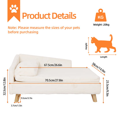 Pet Bed, Waterproof, with Sturdy Wood Legs
