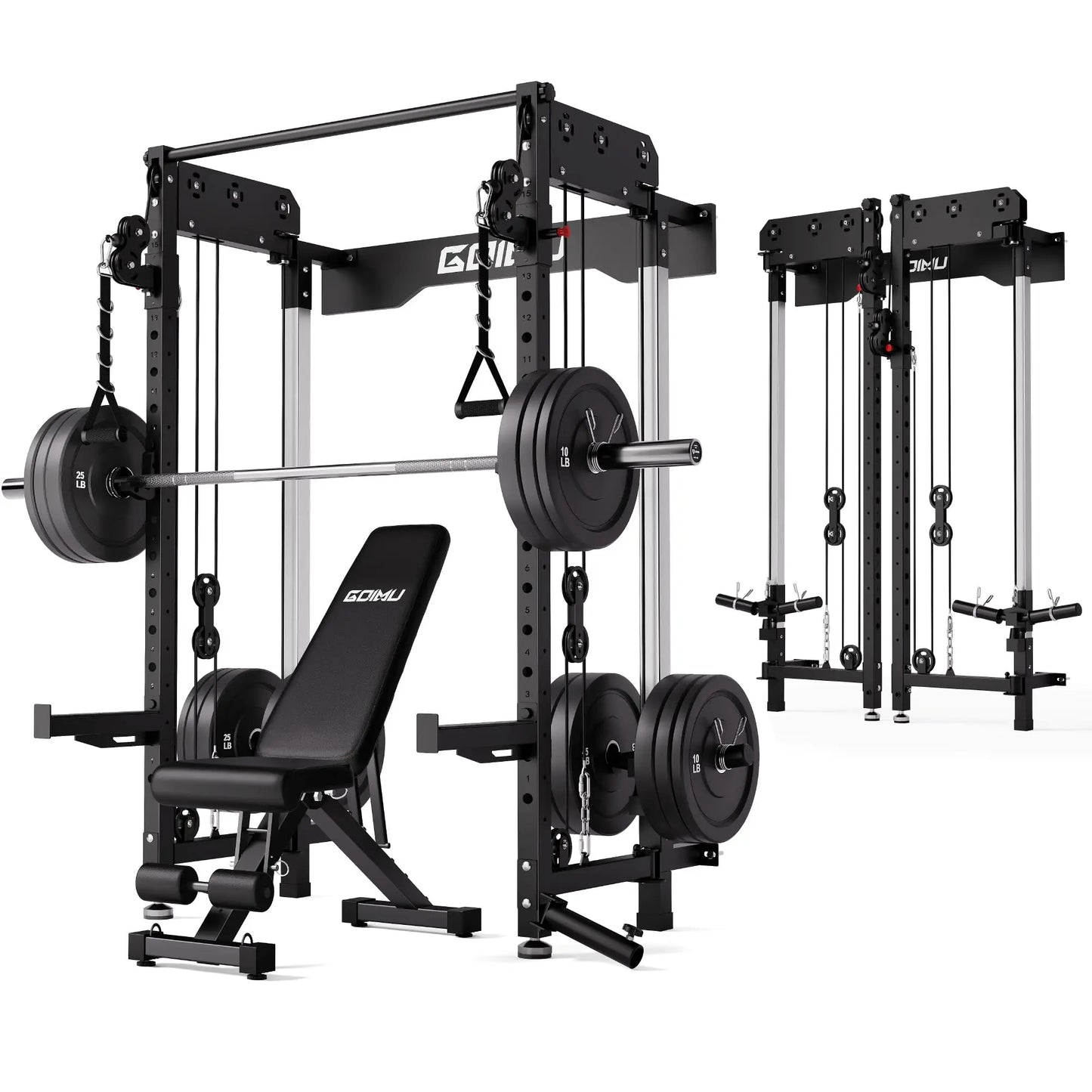 Squat Rack Dual Independent Pulley System