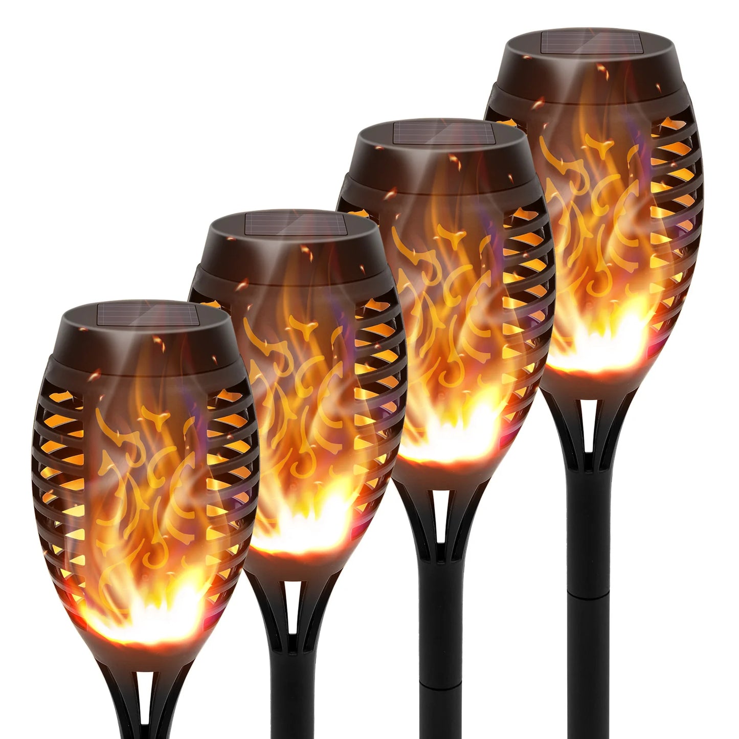 Solar Flame Torch Light LED Flickering Outdoor Night Lamp