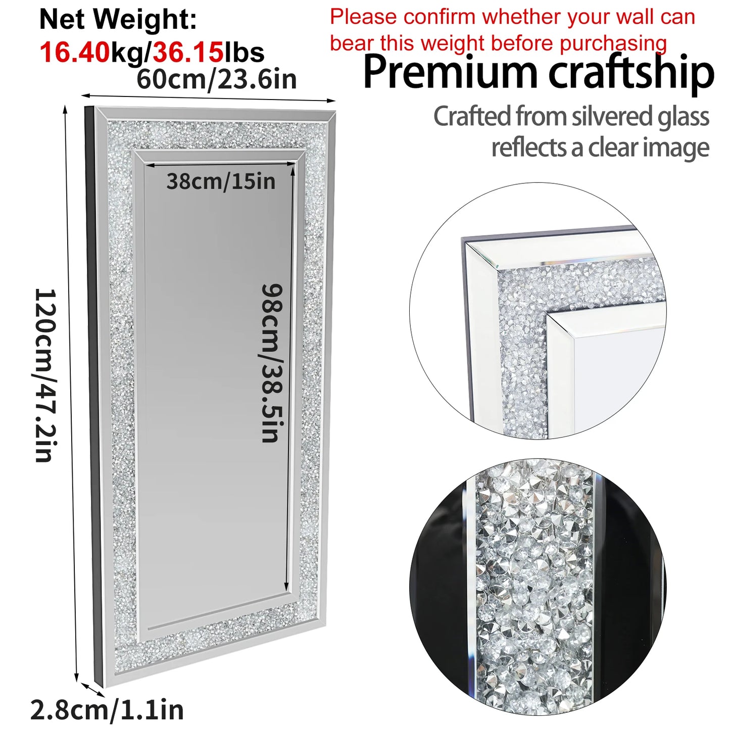 Wall Mirror Gorgeous Rectangle