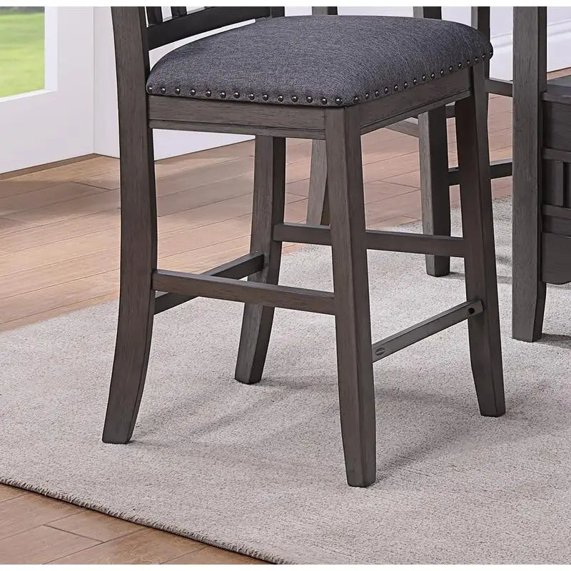 Counter Height Dining Set, Round Table with 4 Side Chairs
