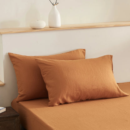 Linen Cotton Pillow Cases 2PCS Comfortable