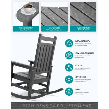 All Weather Porch Rockers for Lawn or Garden
