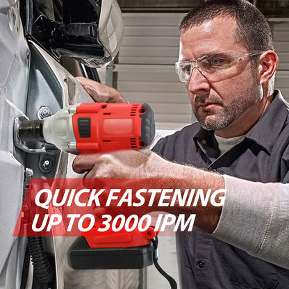 20V Cordless Electric Impact Wrench 1/2 Inch with  2 Batteries