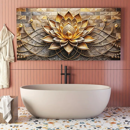 Floral canvas art, solid wood