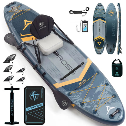 12'x36 Inflatable Paddle Board, 500lbs Extra Wide Stand Up Paddleboard for Adults with Premium SUP Accessories Kit & Backpack