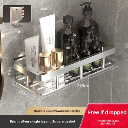 Bathroom Storage Rack for Shampoo, Conditioner, and Essentials, Rustproof