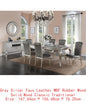 7pc Rect. Glass Dining Table Set w/ Chairs
