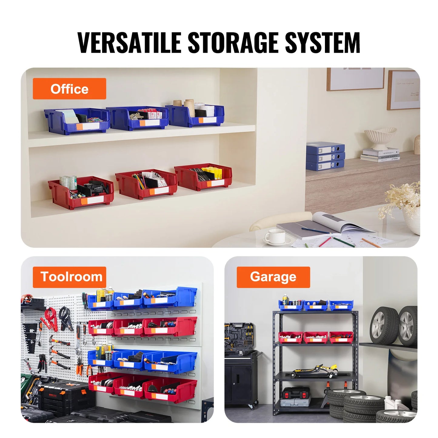 Storage Bin Hanging Stackable Wall Mounted Organizer