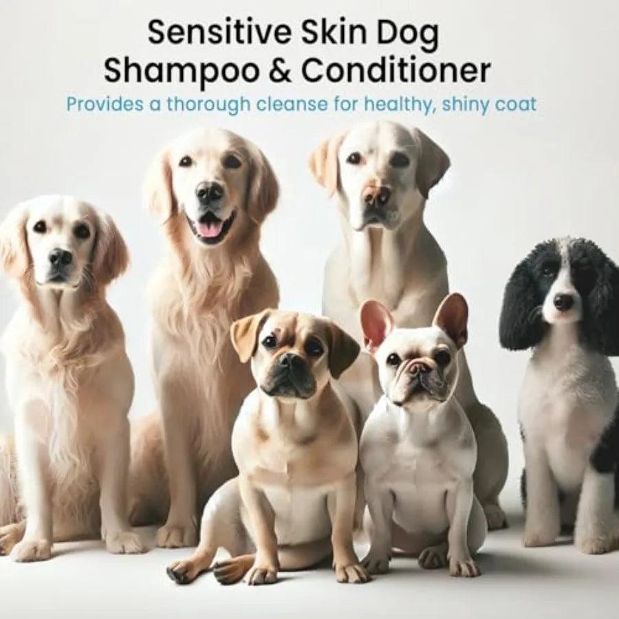 Dog Shampoo and Conditioner, Lavender and Rosemary for Itchy, Dry and Sensitive Skin Detangling an