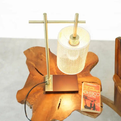 Bamboo Shade Table Lamp - Stylish Nordic Design