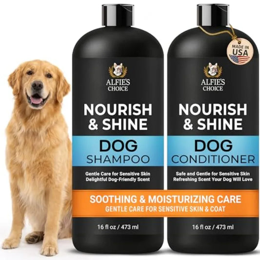 Dog Shampoo and Conditioner, Lavender and Rosemary for Itchy, Dry and Sensitive Skin Detangling an