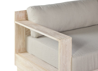 Imperial Grove Outdoor Solid Teak Wood, Natural Look Sofa - 84"