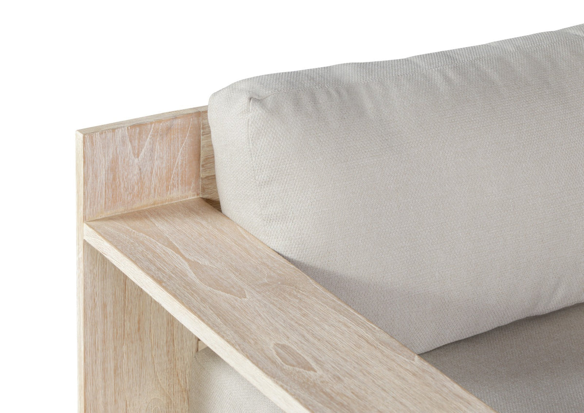 Imperial Grove Outdoor Solid Teak Wood, Natural Look Sofa - 84"