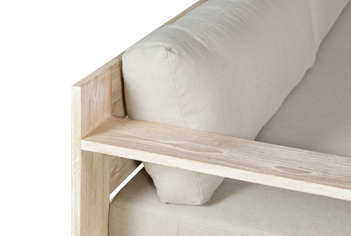 Imperial Grove Outdoor Solid Teak Wood, Natural Look Sofa - 84"