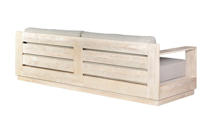 Imperial Grove Outdoor Solid Teak Wood, Natural Look Sofa - 84"