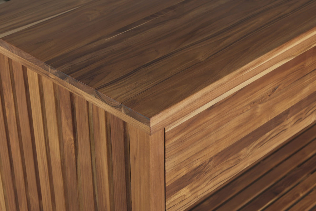 Imperial Grove Outdoor Solid Teak Wood Kitchen Island