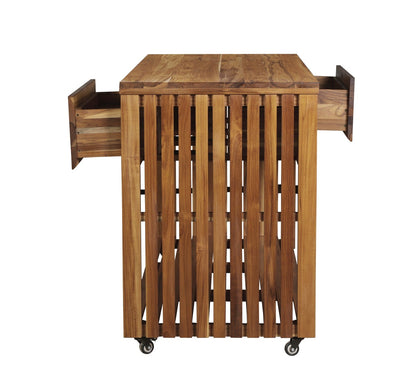 Imperial Grove Outdoor Solid Teak Wood Kitchen Island