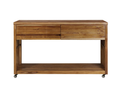 Imperial Grove Outdoor Solid Teak Wood Kitchen Island