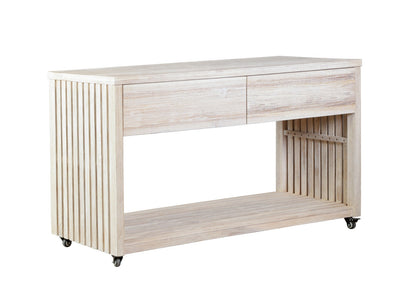 Imperial Grove Outdoor Solid Teak Wood, Natural Look Kitchen Island
