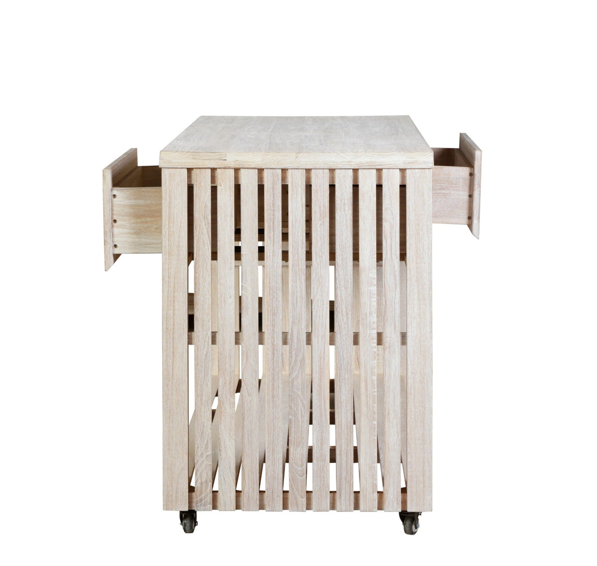 Imperial Grove Outdoor Solid Teak Wood, Natural Look Kitchen Island