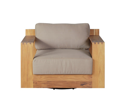 Imperial Grove Outdoor Solid Teak Wood Revolving Chair