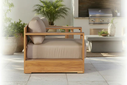 Imperial Grove Outdoor Solid Teak Wood Sofa Set