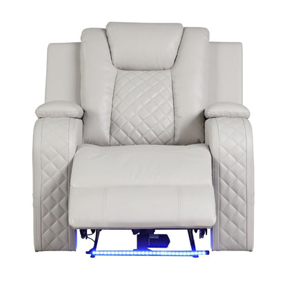 Benz - LED & Power Recliner Chair With Adjustable Headrest