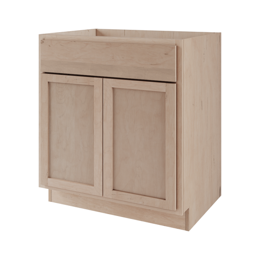 Maple Unfinished 30" Bathroom Vanity Sink Base Cabinet