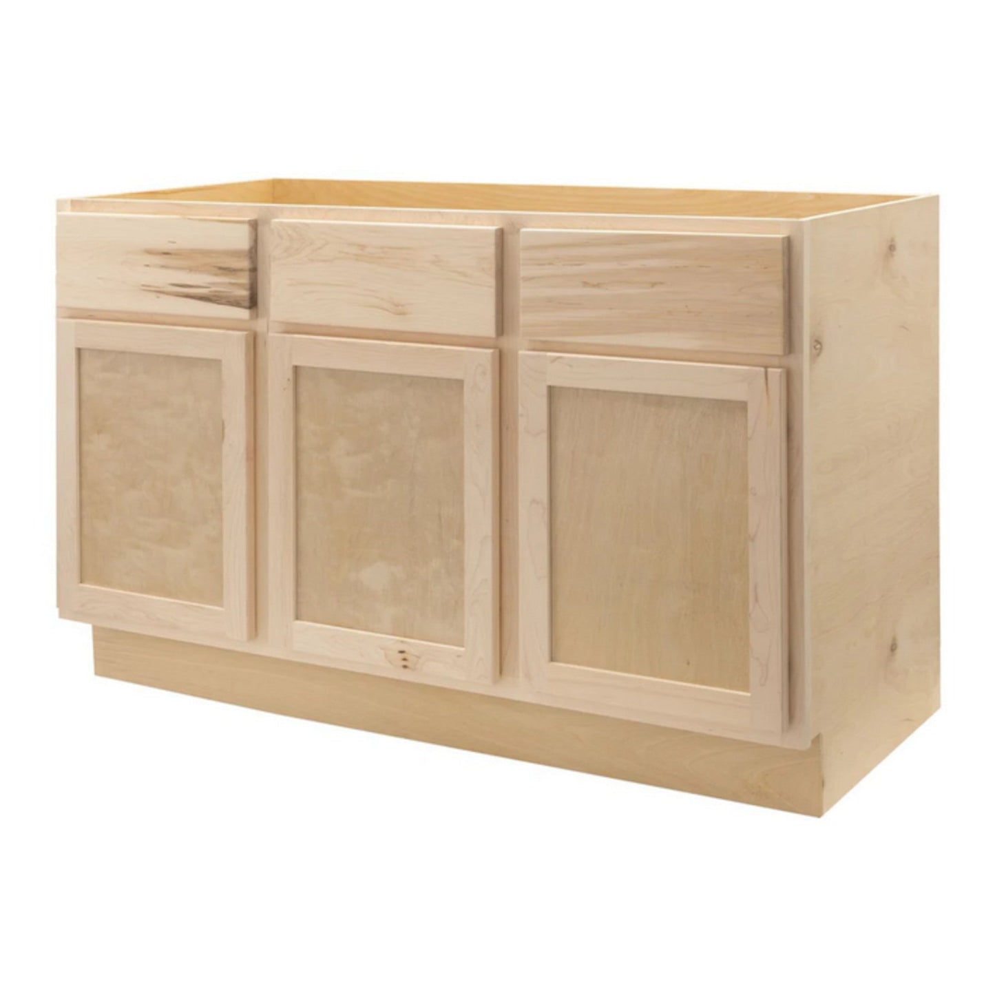 Maple Unfinished 48" Bathroom Vanity Sink Base Cabinet