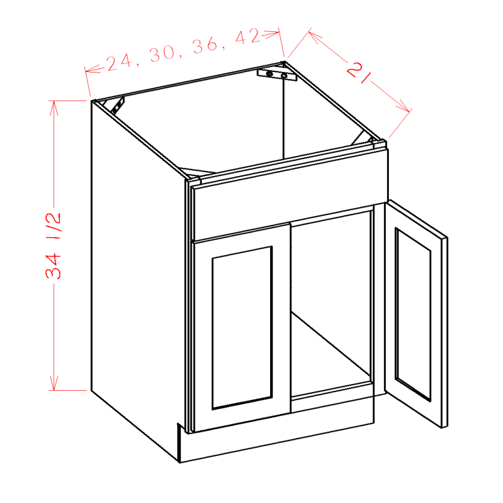 Provincial 30" Bathroom Vanity Sink Base Cabinet