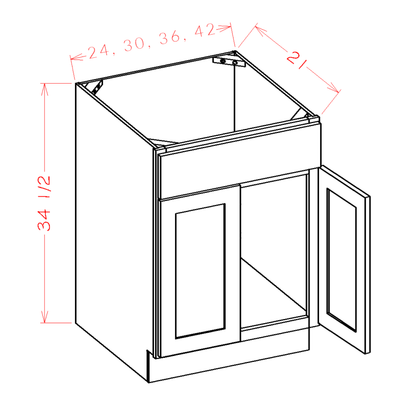 Provincial 30" Bathroom Vanity Sink Base Cabinet