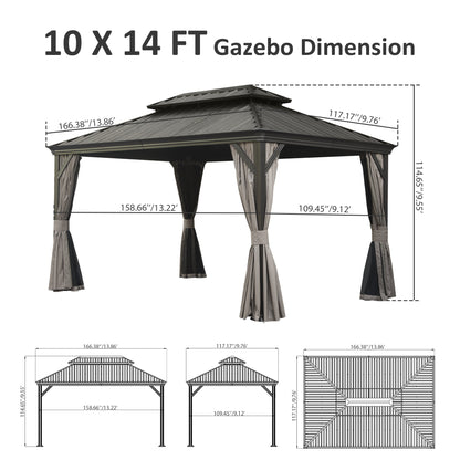 10' X 14' Hardtop Gazebo – Premium Outdoor Shelter