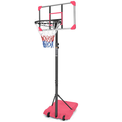 Kids Basketball Hoop Adjustable 5.6-7ft with Wheels