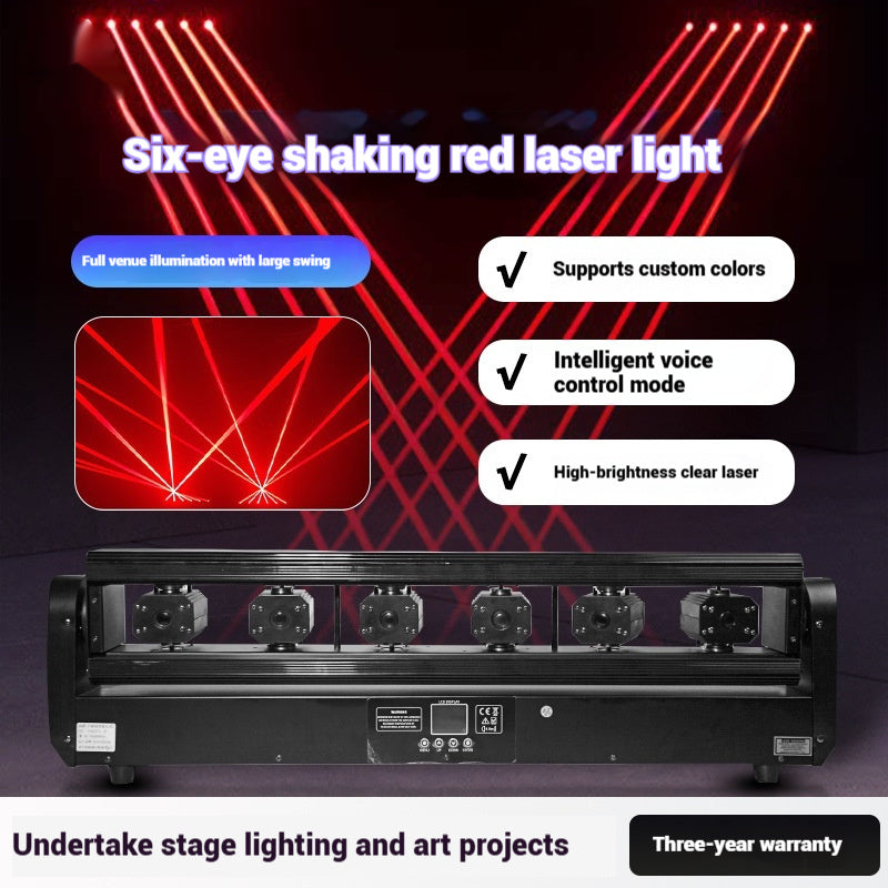 Six-eye Double Swing Full Color Laser Lamp