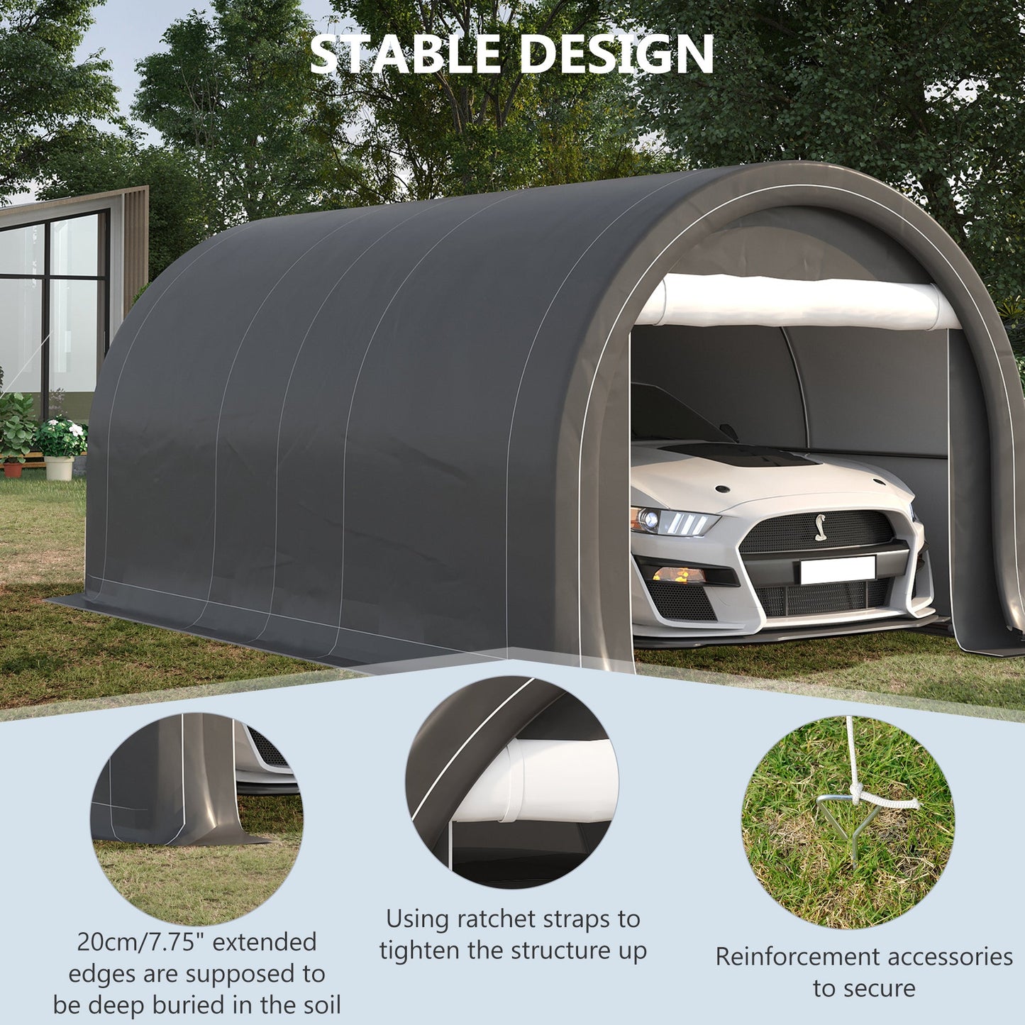 10' x 16' Heavy Duty Carport Garage Storage Tent