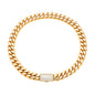 Stainless Steel European And American Hip-Hop Necklace With Zircon Clasp