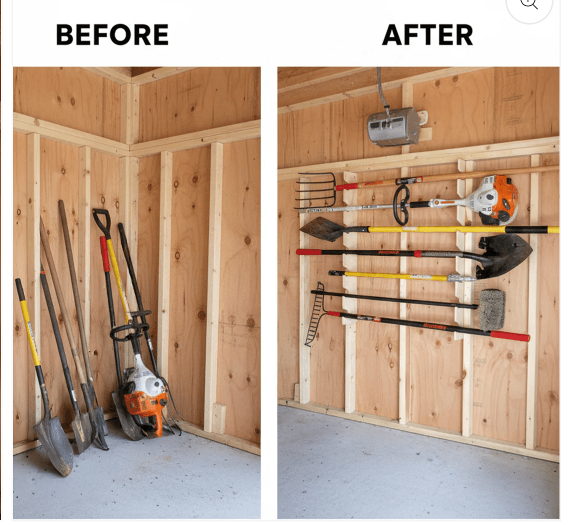 Garden Tool Organizer Rack