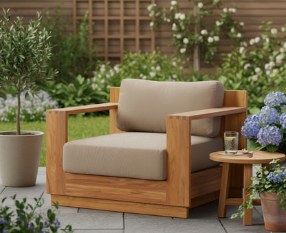 Imperial Grove Outdoor Solid Teak Wood Armchair